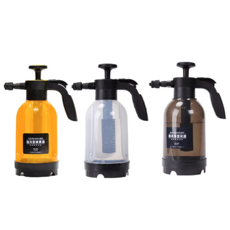 

2L Foam Watering Can Household Hand-held Car Wash Watering Gardening Air Pressure Sprayer Plastic Disinfection Bottle Water Gun