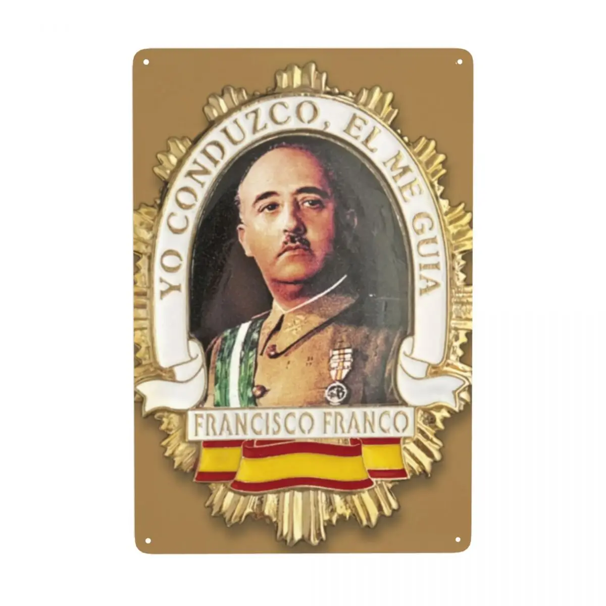 

Винтажный лидер Испании, металлическая Оловянная вывеска, прямоугольные знаки на заказ, бляшки, ворота, садовые бары, Настенный декор, искус...