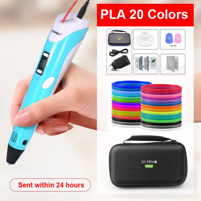 High Quality 3D Pen 3D  Printing Pen,100m PLA Filament 1.75mm DIY Pen With Case,Kids Educational Toys Gift for Kids