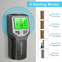 5 in 1 studs metal detector wall scanner ac wood finder lcd display cable wires depth tracker electric box finder wall detector
