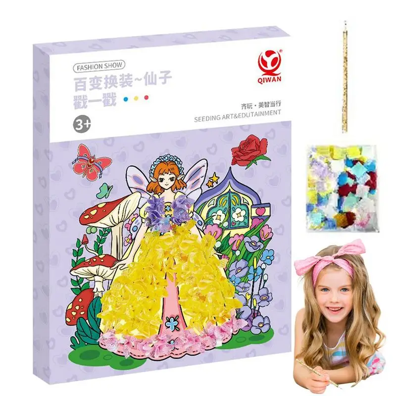 

DIY Cartoon Dress-Up Coloring Dress-Up Sticker Coloring Watercolor Poke Art Hundred Change Dress Educational Toys Multi Uses