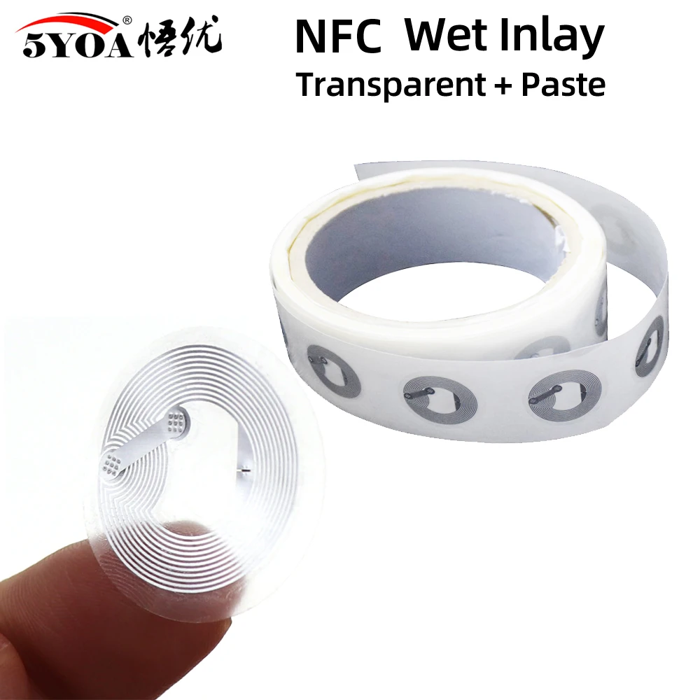 (10PCS/LOT) 25mm White NFC Stickers Protocol ISO14443A13.56MHz NTAG 213 Universal Label RFID Tags and All Phones |