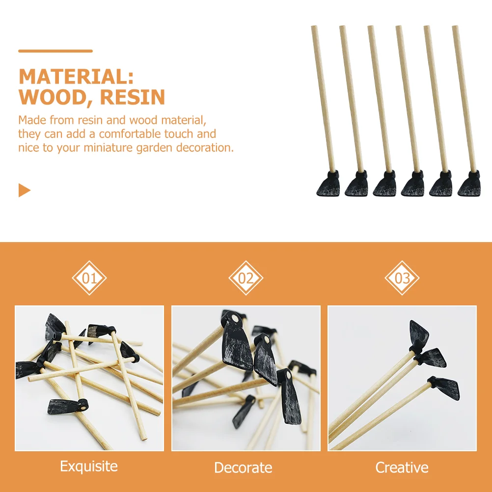 6 шт. мини-мотыга садовый инструмент игрушки дети ролевые детские косплей