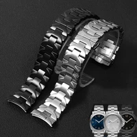 for panerai pam4411 mens black silver steel band elbow stainless steel butterfly clasp bracelet 24mm