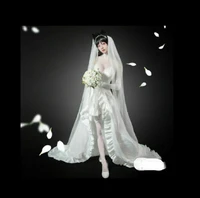 animation azur lane excellence award takao white flower vow wedding dress cosplay costume