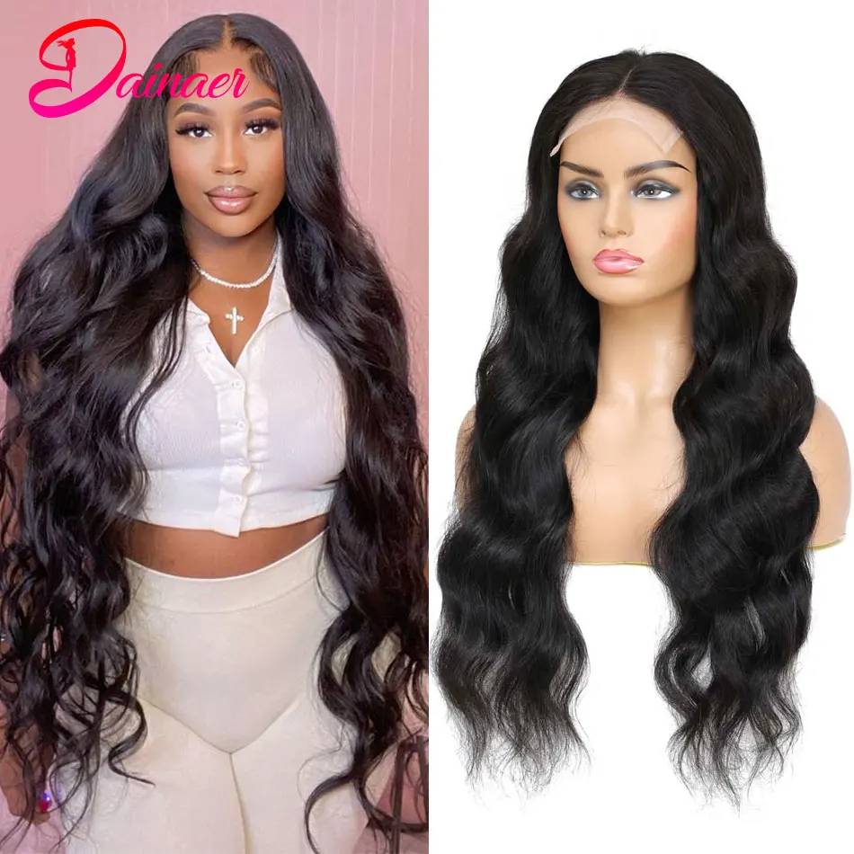 Body Wave 13x6 HD Lace Frontal Wig 180 Density Brazilian Hair Wig Body Wave Human Hair Wig 32'' Remy Lace Closure Wigs For Women