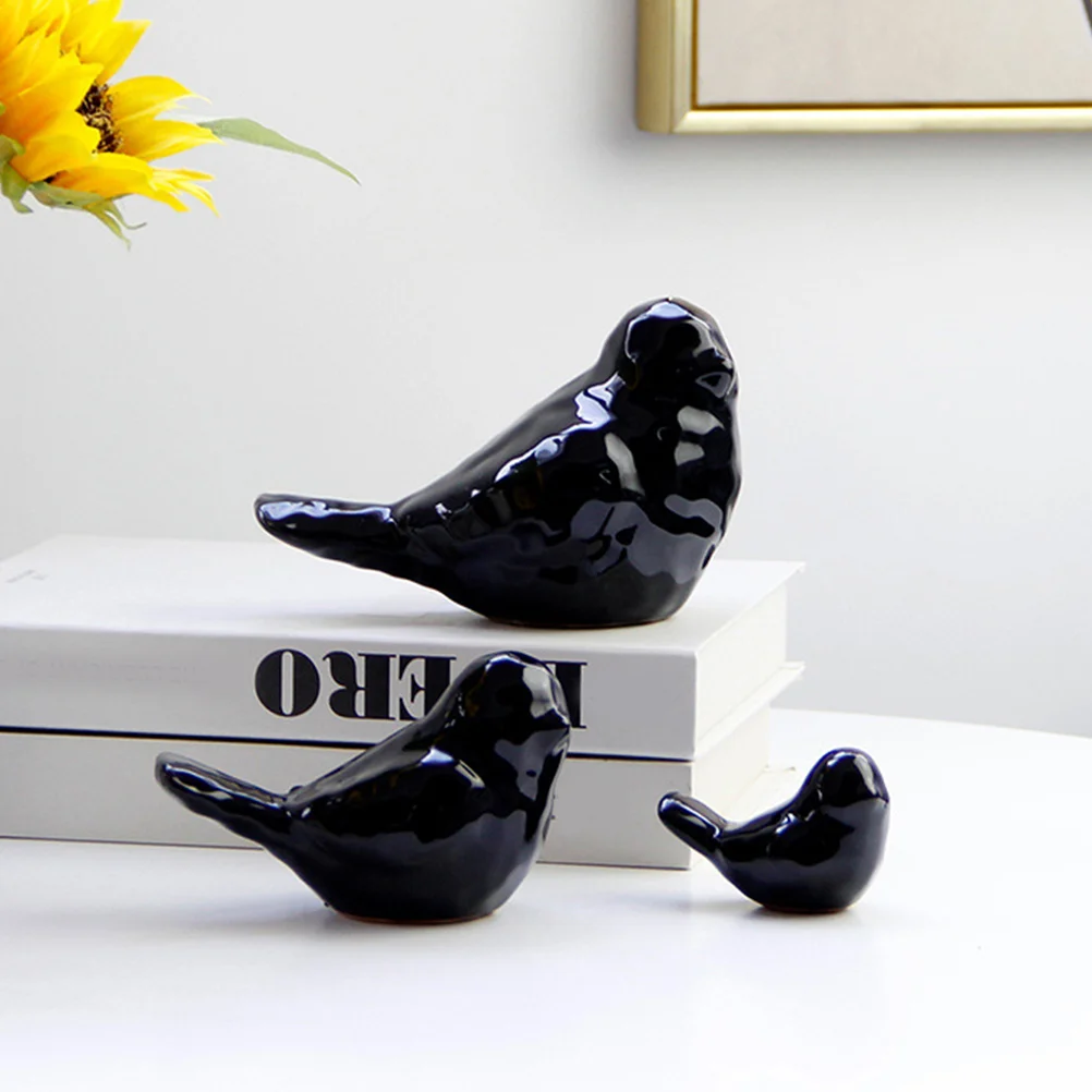 

Bird Shaped Figurine Desktop Decor Porcelain Craft Bird Figurine Adornment