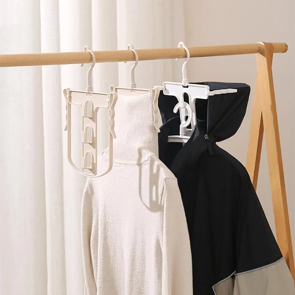 

Складная вешалка для одежды, вращающаяся на 360 °, компактная пластиковая сушилка, органайзер для хранения одежды, держатель, домашние аксесс...