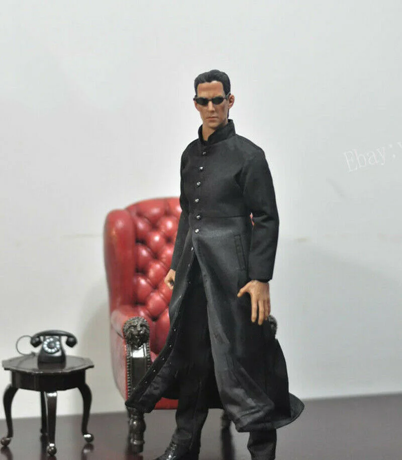 

1/6 Scale Soldier Accessories Black Coat Model for 12" Male Action Figure Doll