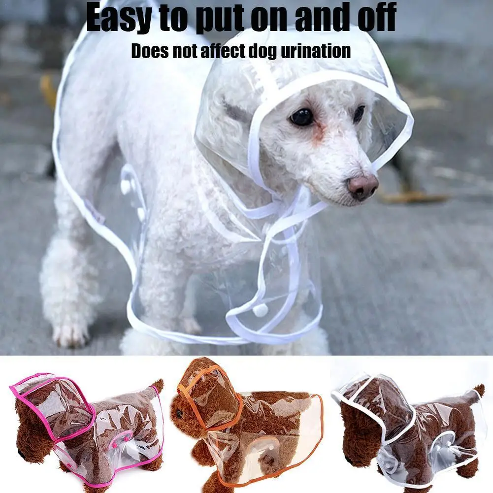 

Прозрачный дождевик для домашних животных, куртка для дождя, дождевик, водонепроницаемая одежда для собак