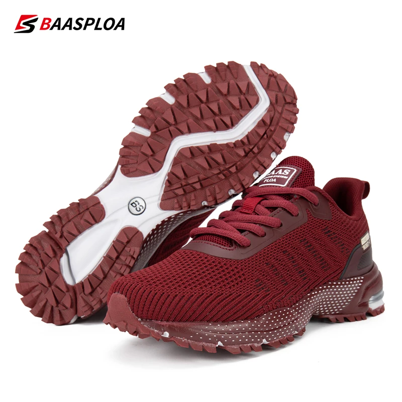 2023 Baasploa Women's Sneakers Spring Breathable Mesh Running Shoes Non-Slip Outdoor Light Women's Running Sneakers