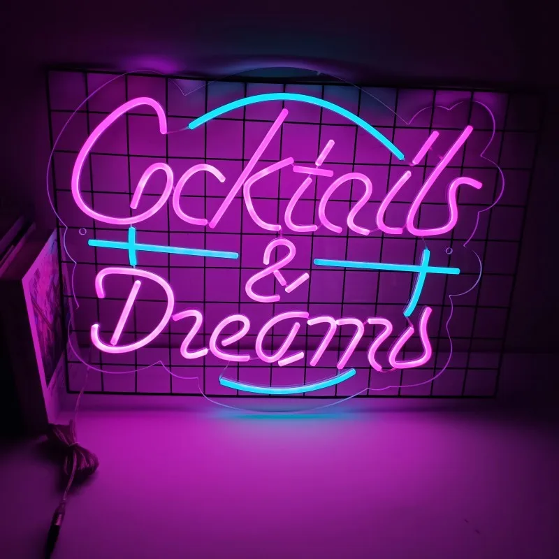 Ustom Неоновая вывеска Большой светодиодный настенный декор для домашних деловых