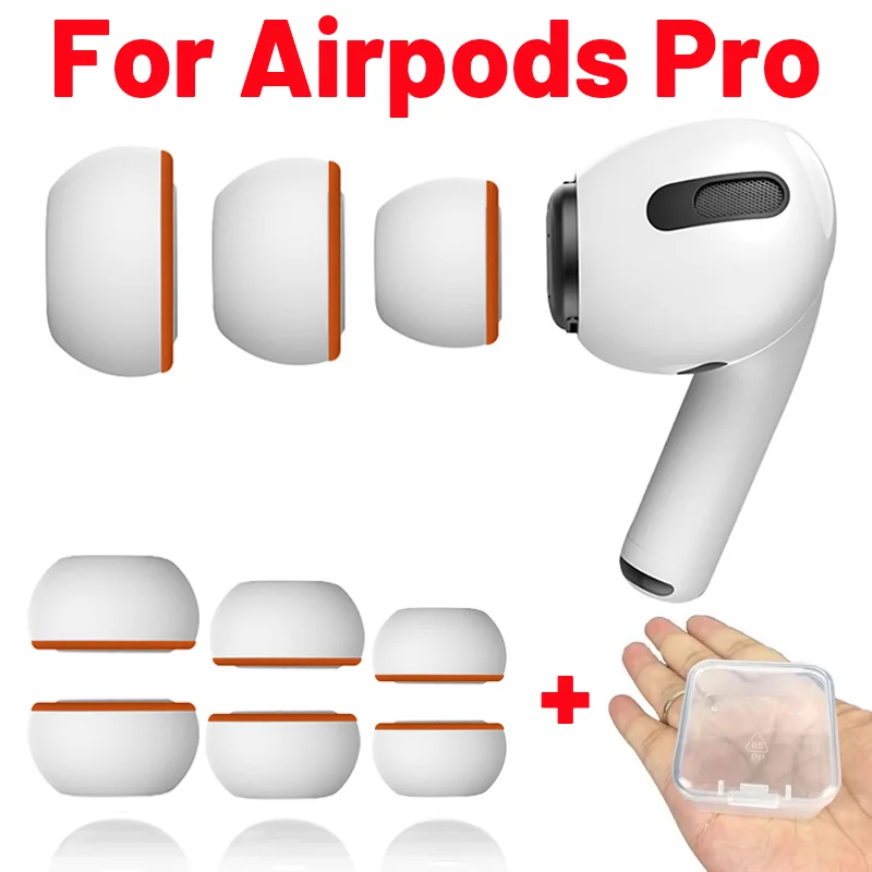 

3Pairs Memory Foam Earbuds Replacement Tips Covers for Airpods Pro Accessories Earpads Ear Tips Pads Silicone Earplugs Ear Cover