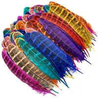 20 100pcs lot colorful chicken pheasant feathers handicraft diy plumes for christmas wedding center pieces decorations 10 15cm