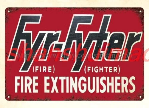 FYR-FYTER огнетушители пожарный металлический жестяной знак в этом домашнем