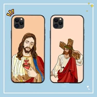 yndfcnb jesus christ god bless you phone case for iphone 11 12 13 mini pro xs max 8 7 6 6s plus x 5s se 2020 xr cover