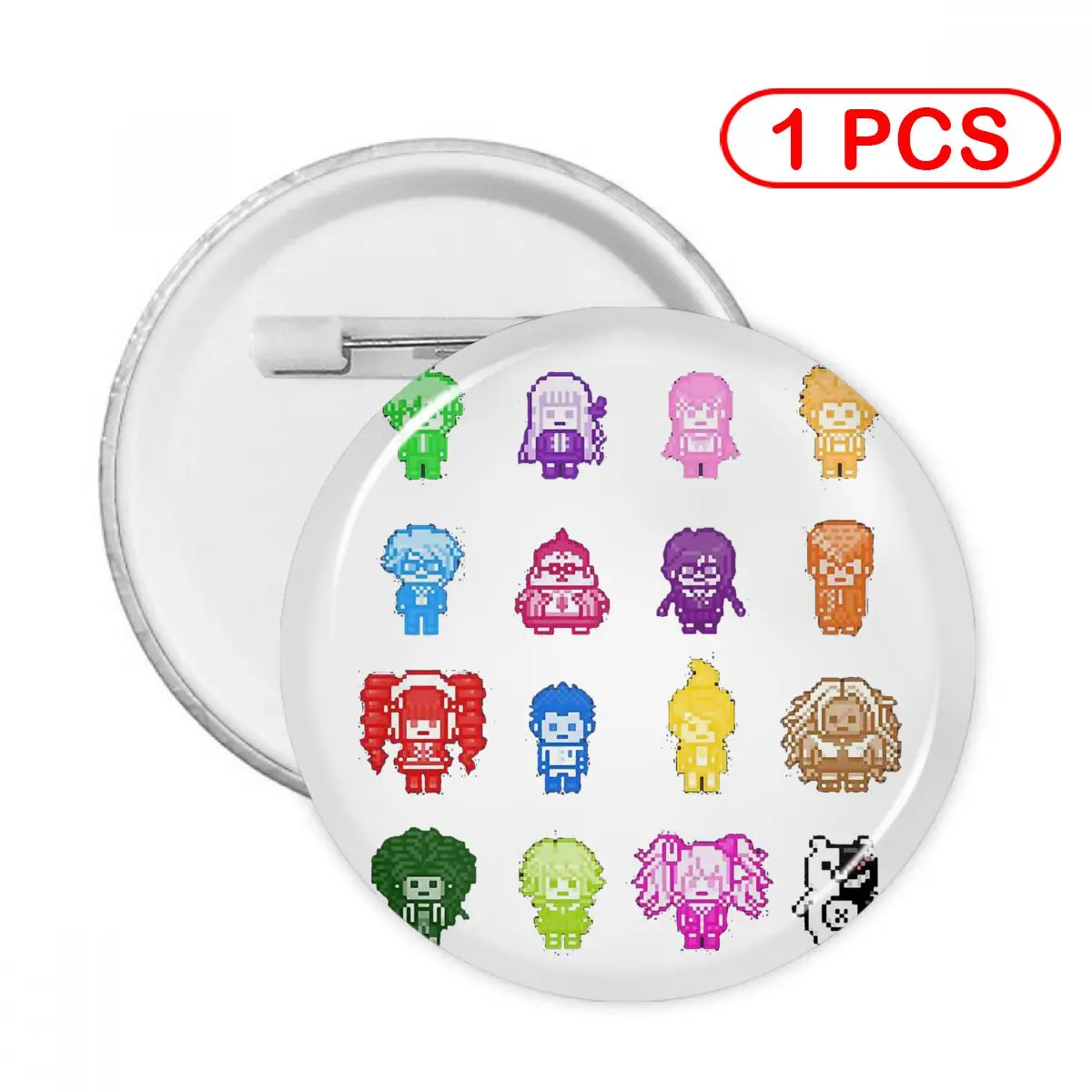 

Danganronpa V3 Ultra Soft Button Pin Clothes Brooch Creative Pins Jewelry Decor Cute Badge Pixelated Despair Women Child Lapel