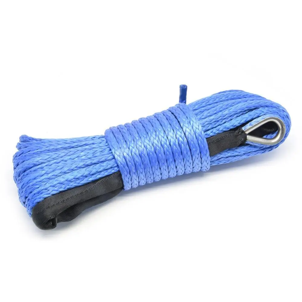 

3/8inch 90 feet 10mm*30m plasma winch rope synthetic winch rope spectra winch rope for car emergency towing
