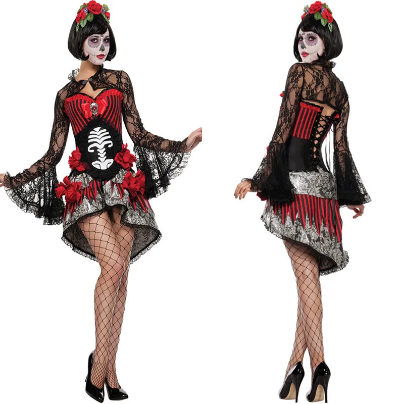 

Женские костюмы на Хэллоуин, платье лолиты, черные, красные шелковые платья с рукавами-бутонами, милые праздвечерние чные костюмы, аниме, яр...