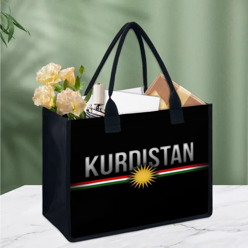

Twoheartsgirl Kurdistan Flag Design Women's Tote Bags Casual Female Shopping Bag for Travel Large Capacity Lady Shoulder Handbag