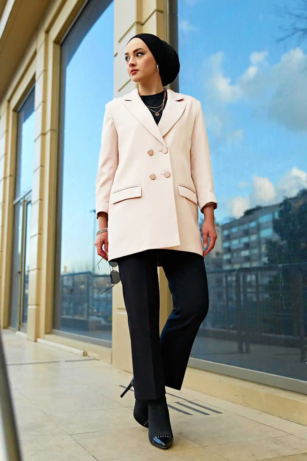

Mendil Collar Çeket GK-Cream
