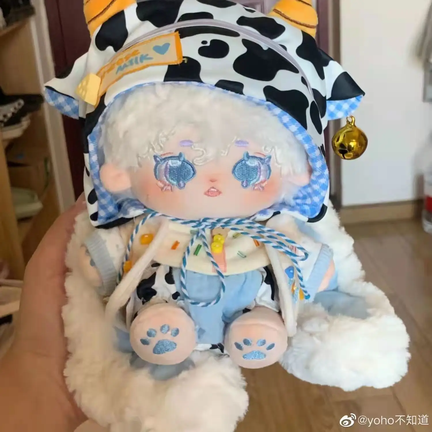 

Плюшевая игрушечная кукла с большими съемными ушами и голубыми глазами, 20 см