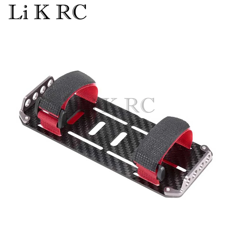 

Black Carbon Fiber Battery Mounting Plate for RC Car 1:10 Scale RC Crawler Cars Axial SCX10 CC01 F350 D90 RC4WD Model Toy Part