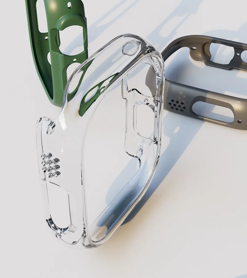 

Latest Apple Watch 49mm case, PC skeletonised drop-proof watch case for iWatch SE 8 with bumper to protect the case frame