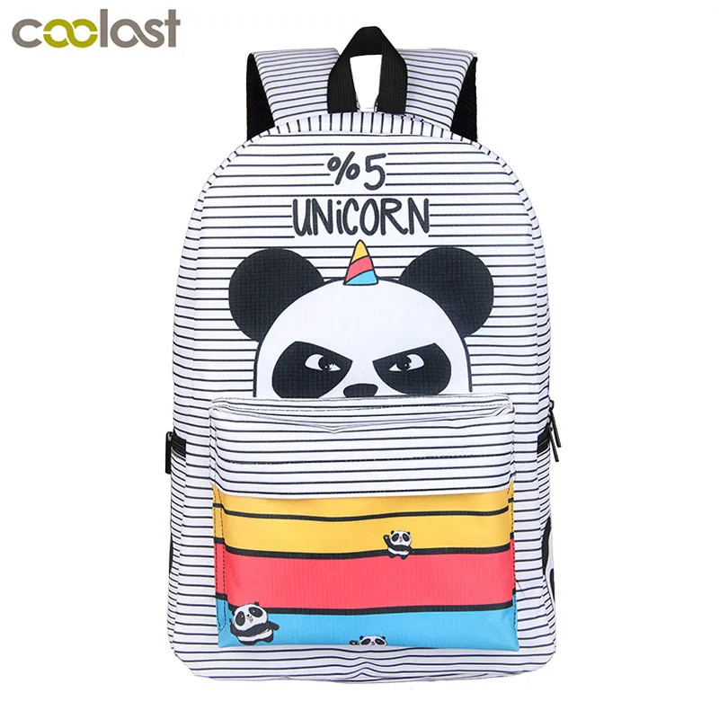 

%5 Unicorn Students Backpack Cartoon Panda Children School Bags Backpack for Teenager Girls Book Bag Women Laptop Backpack