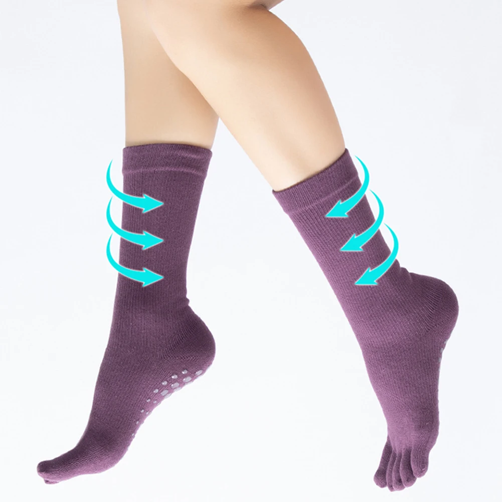 Женские противоскользящие носки для пилатеса женские спортивные фитнеса танцев