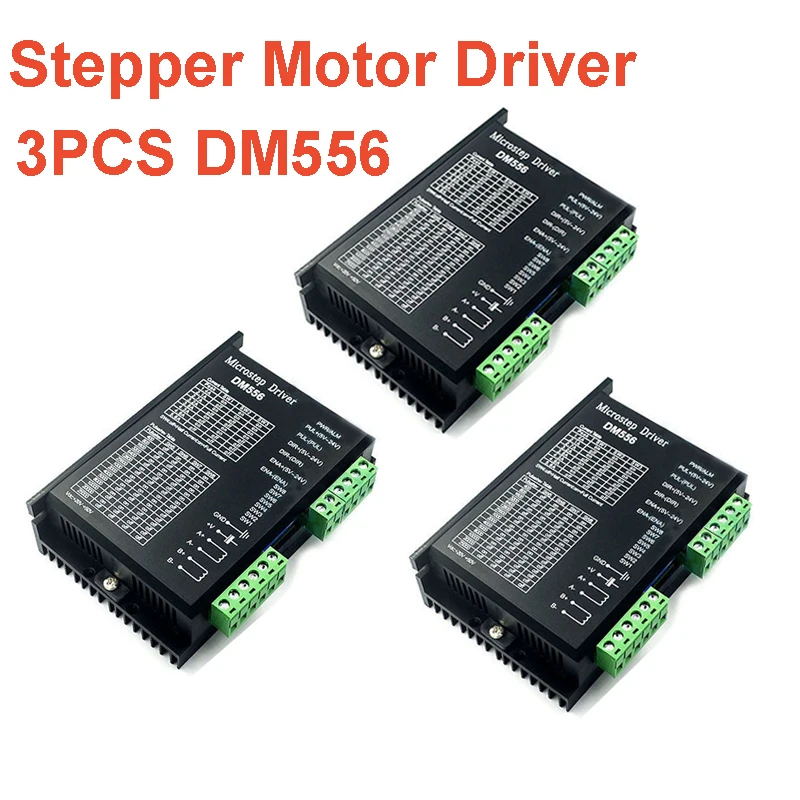 

3Pcs DM556 Digital Stepper motor driver 2 phase 5.6A for 57 86 stepper motor NEMA23 NEMA34 Stepper Motor Controller DM 556