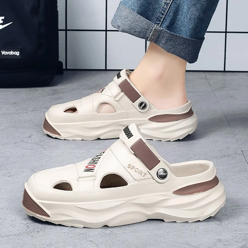 Мужские сандалии из ЭВА мягкие шлепанцы на толстой подошве Повседневная модная