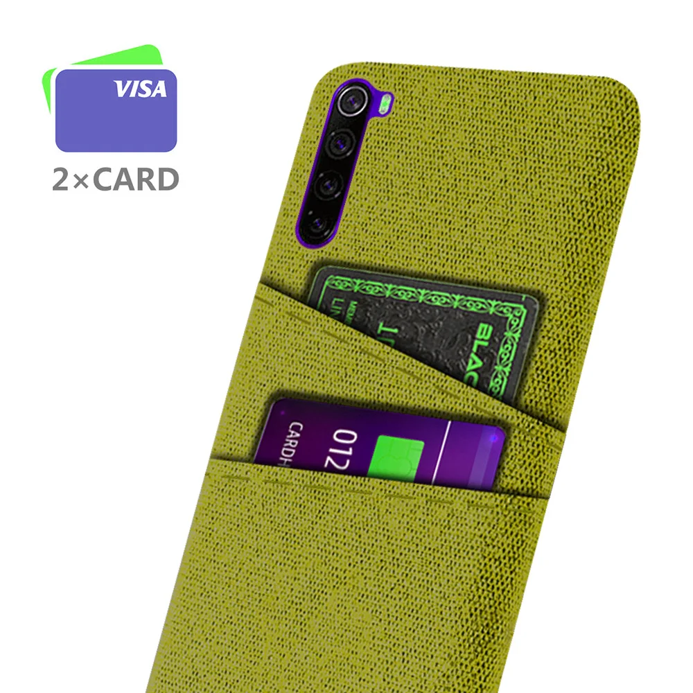 

For Xiaomi Redmi Note 8T Dual Card Fabric Cloth Luxury Business Phone Case For Redmi Note 8T Note8T 8 T Funda Coque Capa Bumper