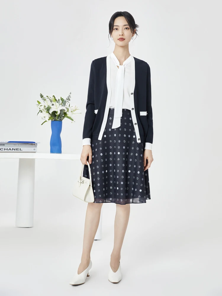 NAERSI открытый кардиган из ледяного шелка вязаный топ женский ранний осенний