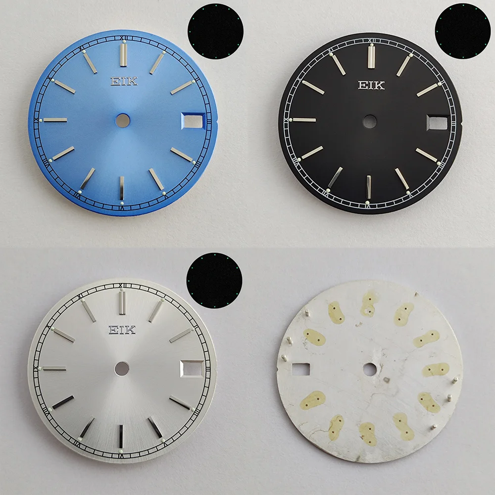 

28.5mm NH35 dial Watch Dial Green Luminous Marks Date Window Dial for NH35 NH36 Movement Watch Parts