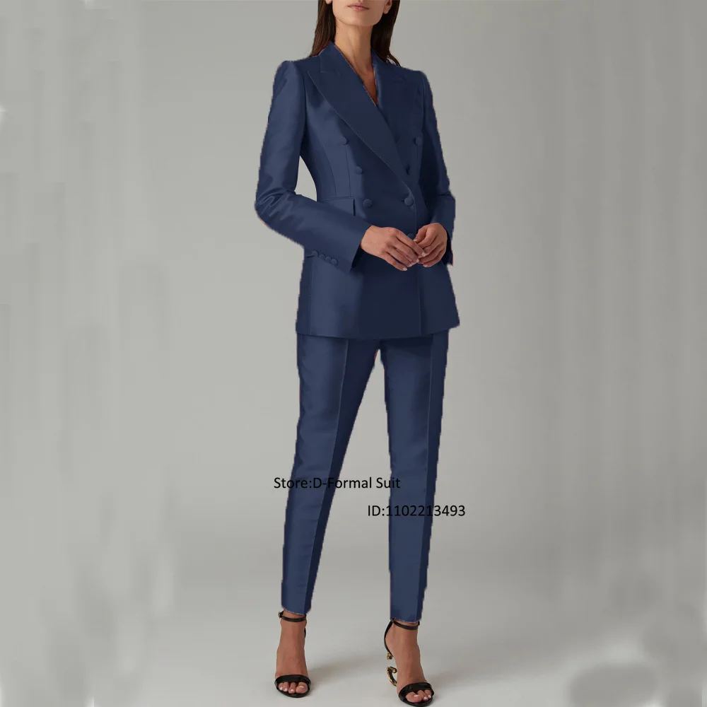 Ladies Suit 2 Tlg Elegant and Pretty Women's Dresses for Prom 2-piece Slim-fit Commuting Office Custom-made Dress Traf Pants