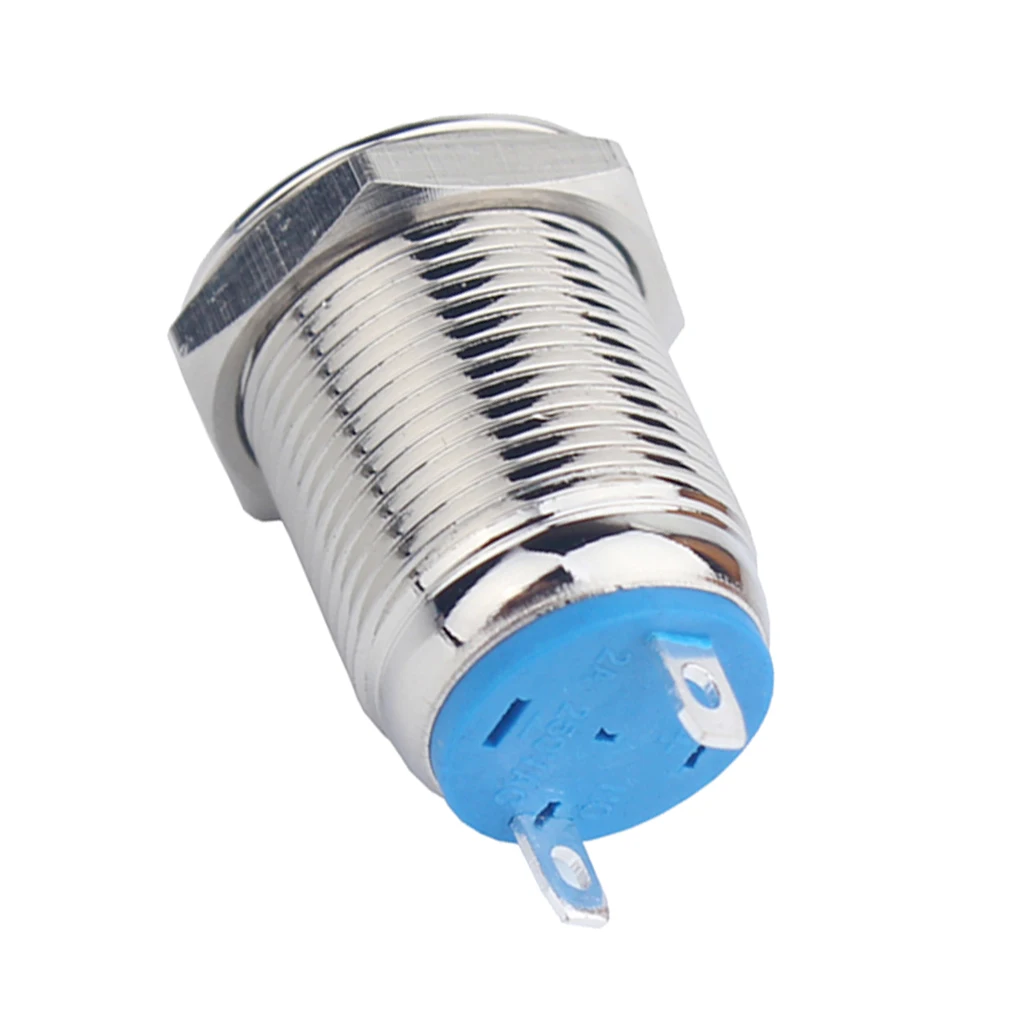

12mm 36V Waterproof LED Warning Indicator Light Signal Lamp~Flat Head