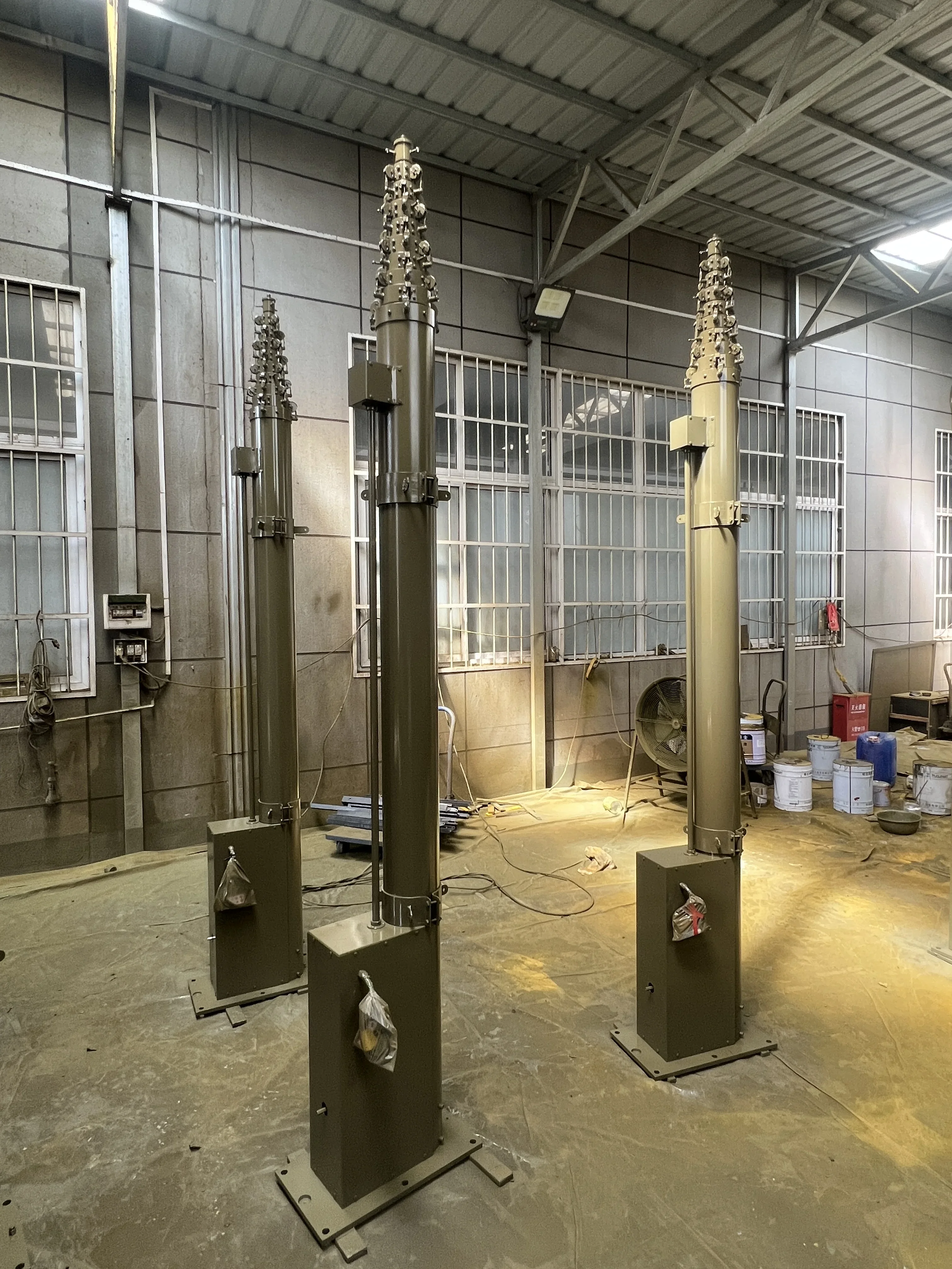 Электрическая телескопическая мачта 6-8 м из углеродного волокна и