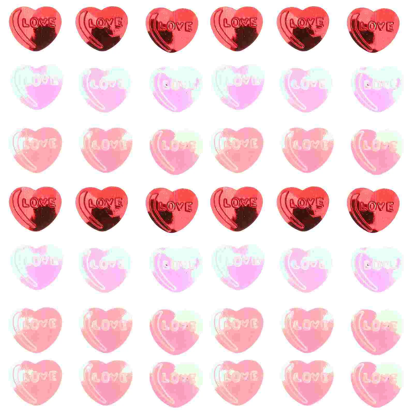 

Table Day Heart Valentine S Wedding Glitter Decor Metallic Valentines Scatter Shape Sprinkles Decoration Sequined Sparklered
