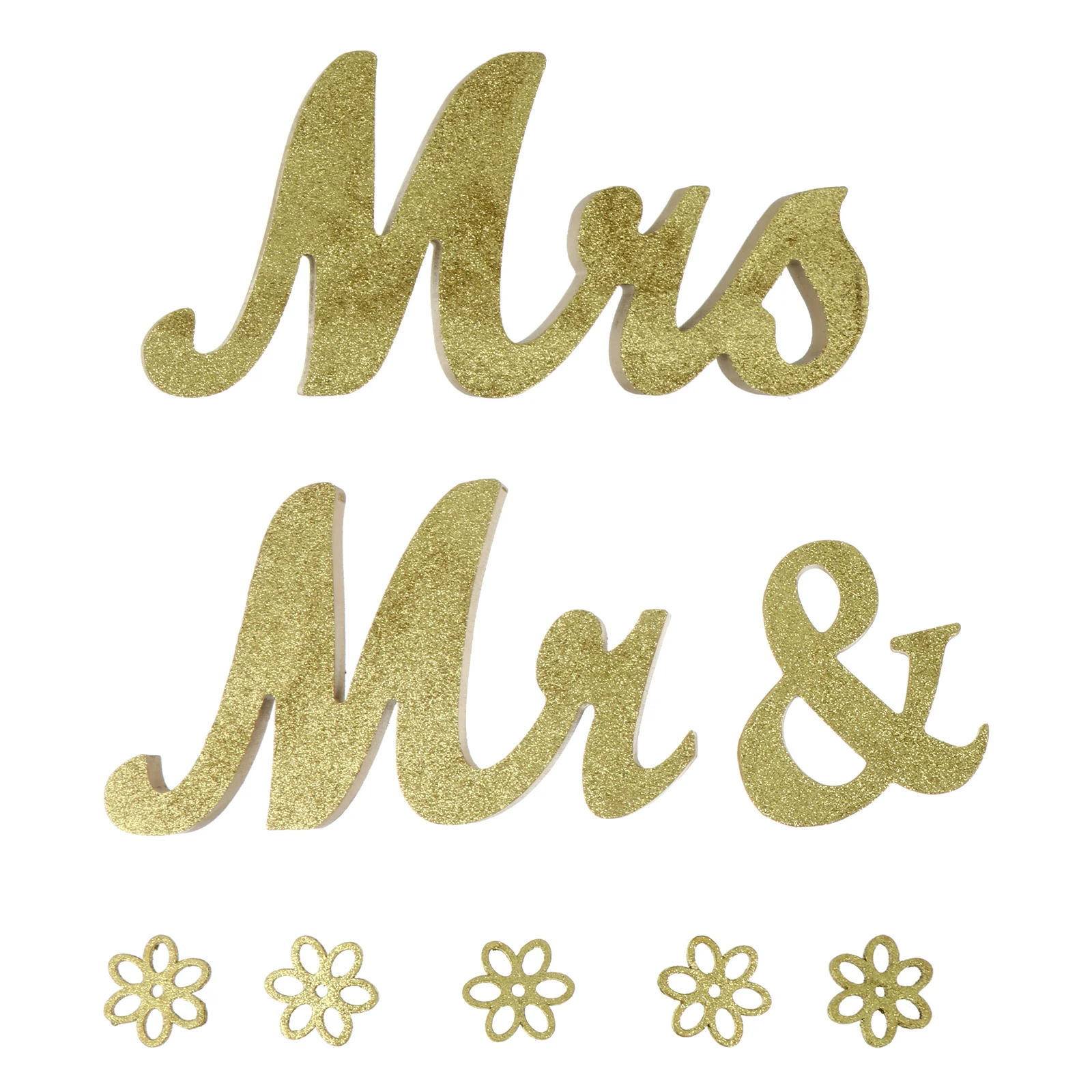

3pcs/Set Wedding Ornament Desktop Wooden Adornment Creative Letter Adornment