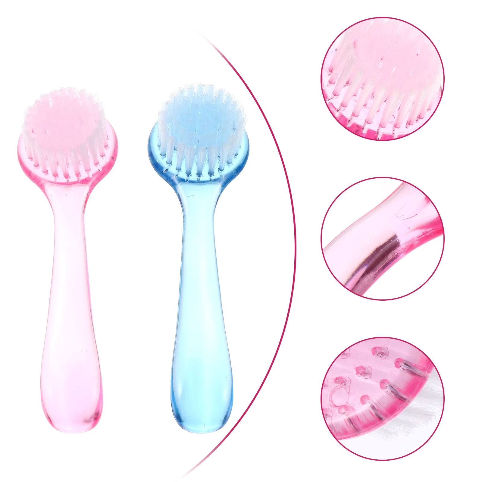 

10pcs Handle Grip Nail Brushes Fingernail Cleaner Manicure Pedicure Brushes