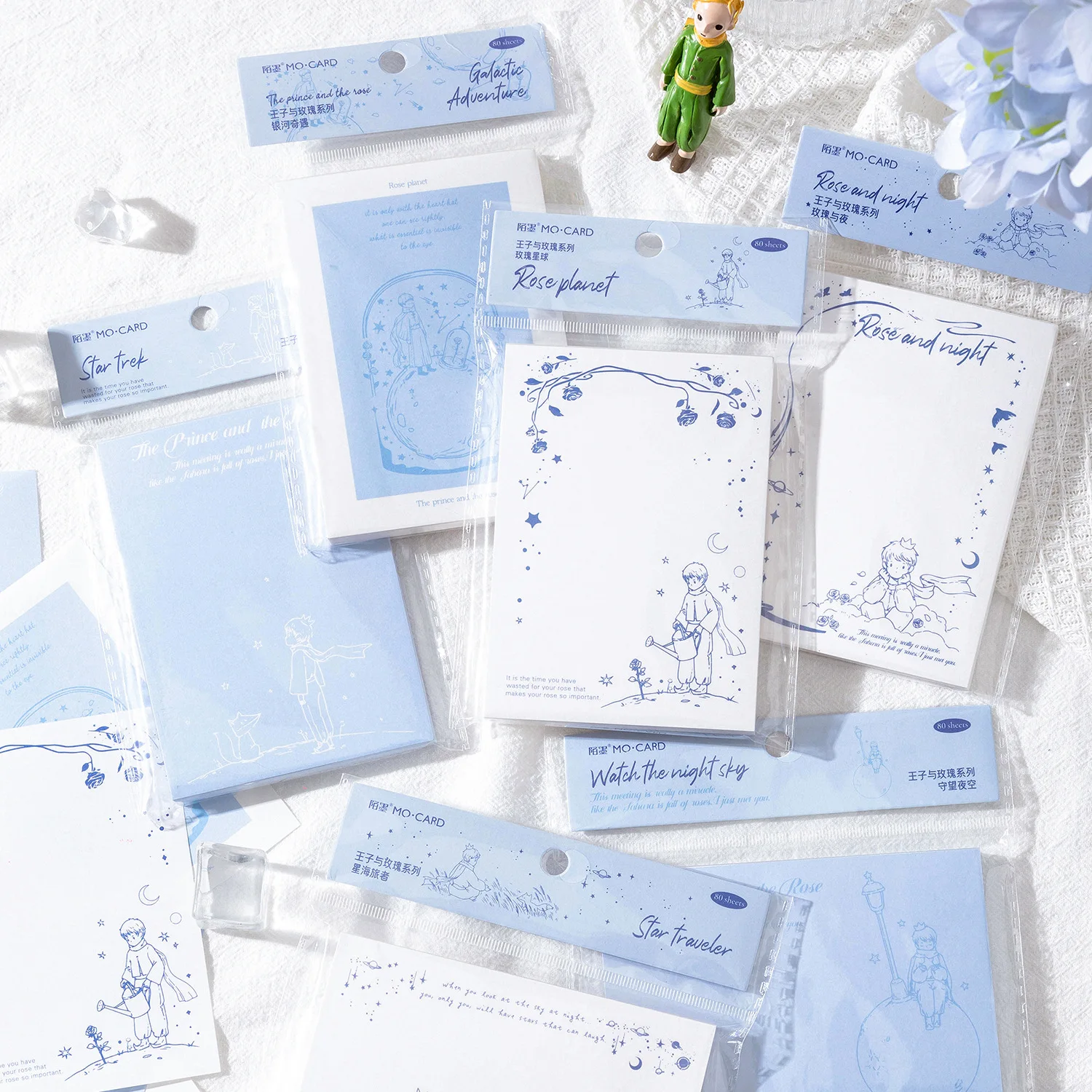 

80Pcs Vintage Little Prince Writable Memo Pad Frame Memo Pad N Times Sticky Notes Memo Notepad Cute Planner Bookmark Stationery