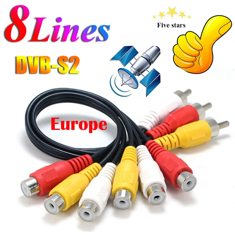 

Europe 8 lines Stable Cable lines Europe clines DE ES PL UK for v9 IPS2 X800 X8 Satellite Receiver Cable