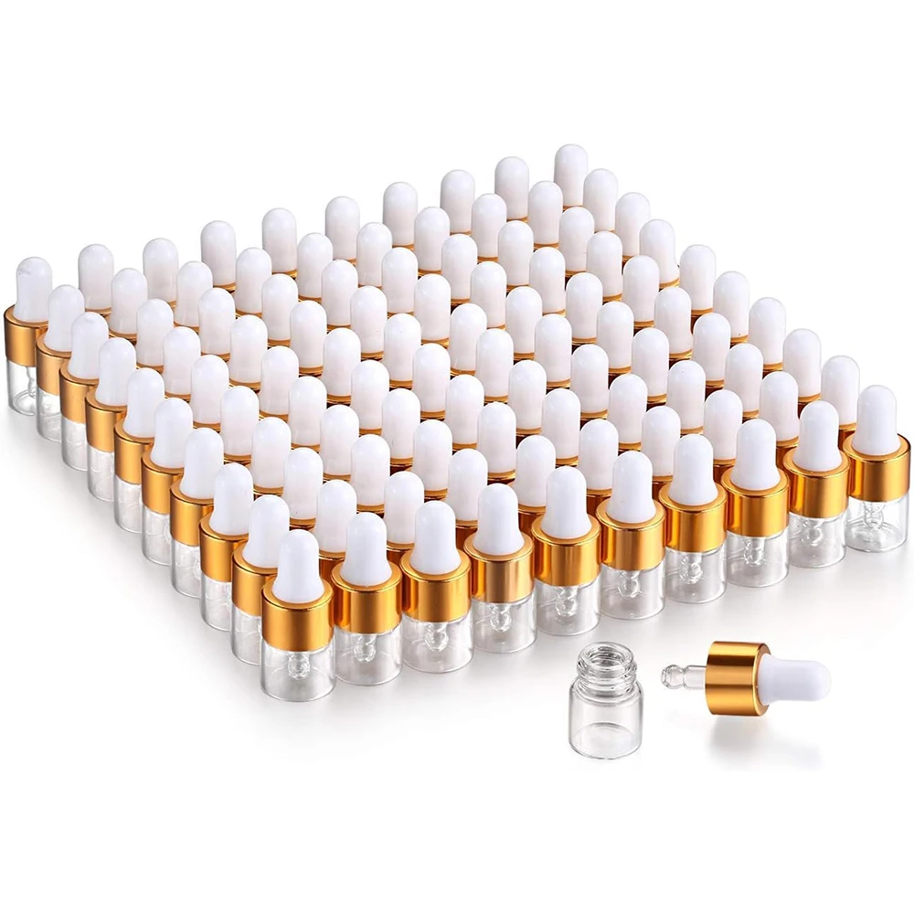 1 мл прозрачная стеклянная бутылка-капельница пустая для эфирного масла