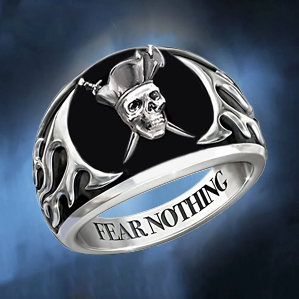 Fashion Pirate Skull Rings for Men Gothic Accessories Stainless Steel Ring Mens Pirate Punk Hip Hop Jewelry Gift Anillo Hombre fashion pirate skull rings for men gothic accessories stainless steel ring mens pirate punk hip hop jewelry gift anillo hombre