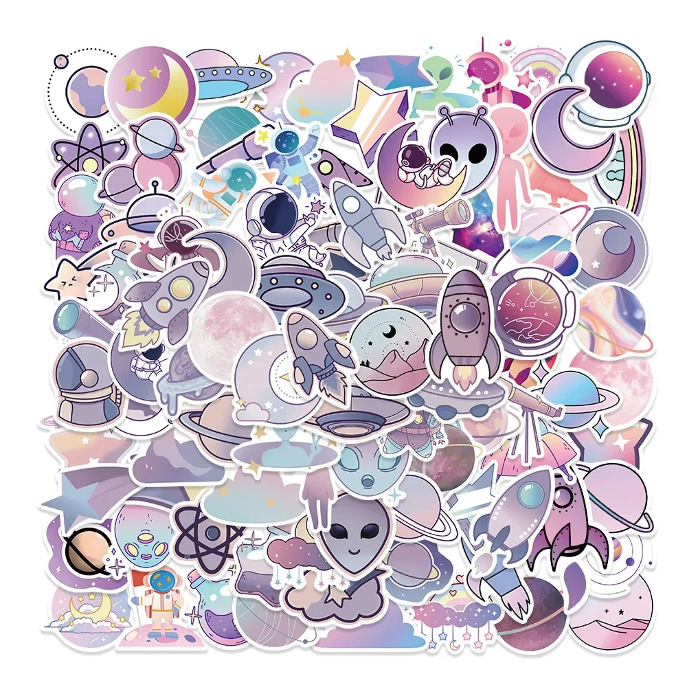 50/100 шт. водонепроницаемые Мультяшные наклейки-планеты