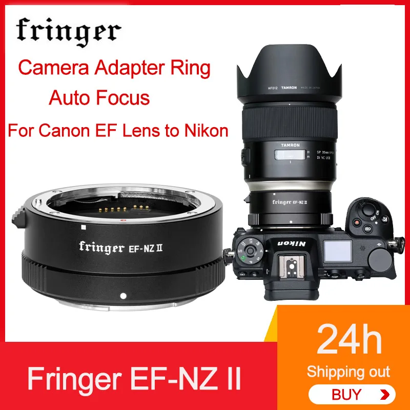 

Fringer EF-NZ II Camera Adapter Ring Auto Focus For Canon EF Lens to Nikon Z6II Z7II Z7 Z6 Z5 Z50 ZFC Z9 Z8 Cameras