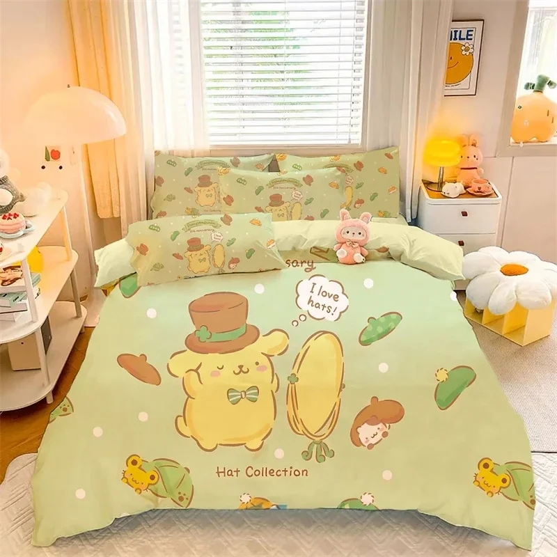 Sanrio Kawaii Pom Purin пододеяльник аниме спальня Съемная мягкая защита от грязи чашка