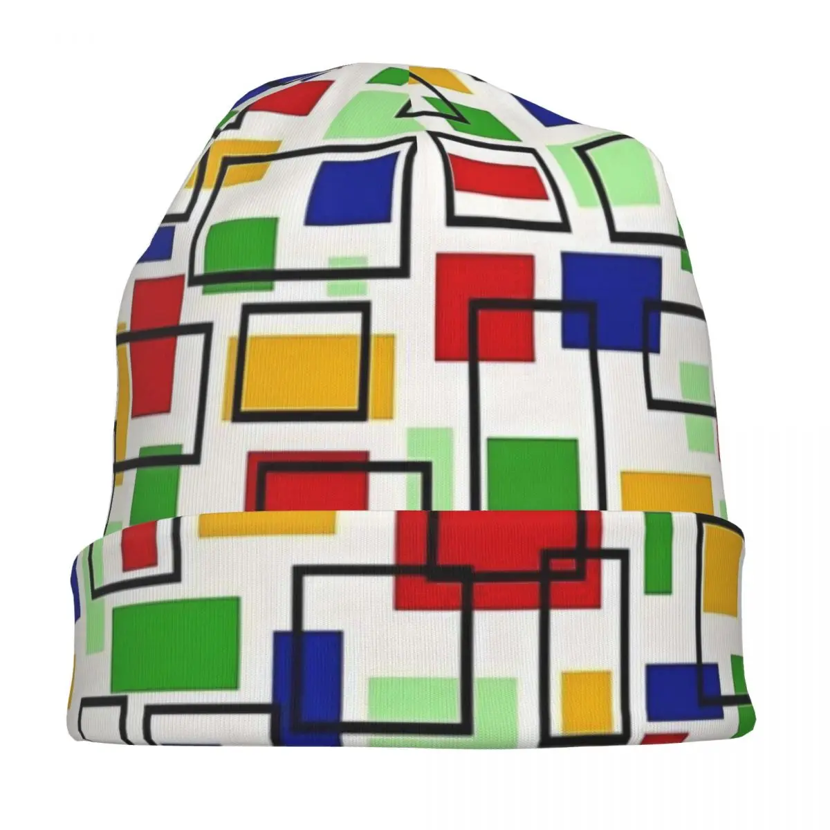 Красочные шапки-бини с принтом Mondrian модные шапки для мужчин и женщин унисекс