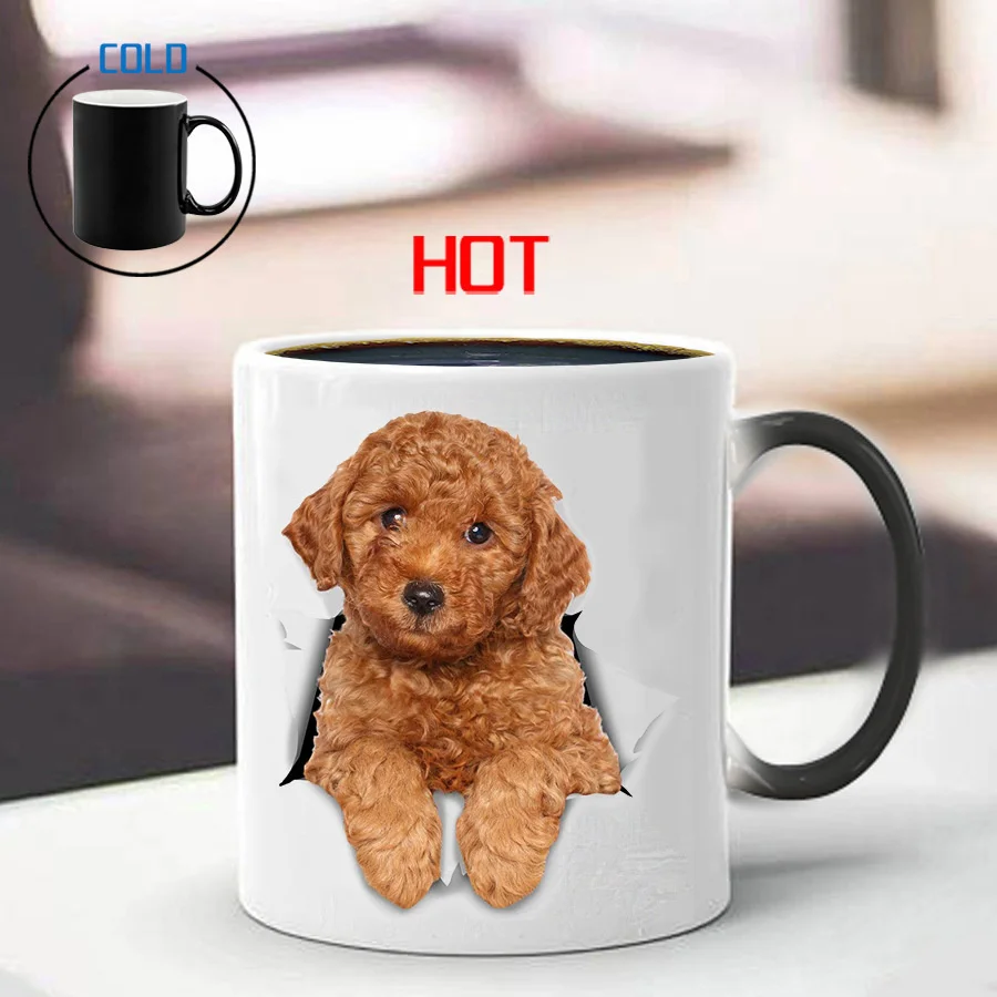 Креативная индивидуальная керамическая кружка милая чашка с изменением цвета